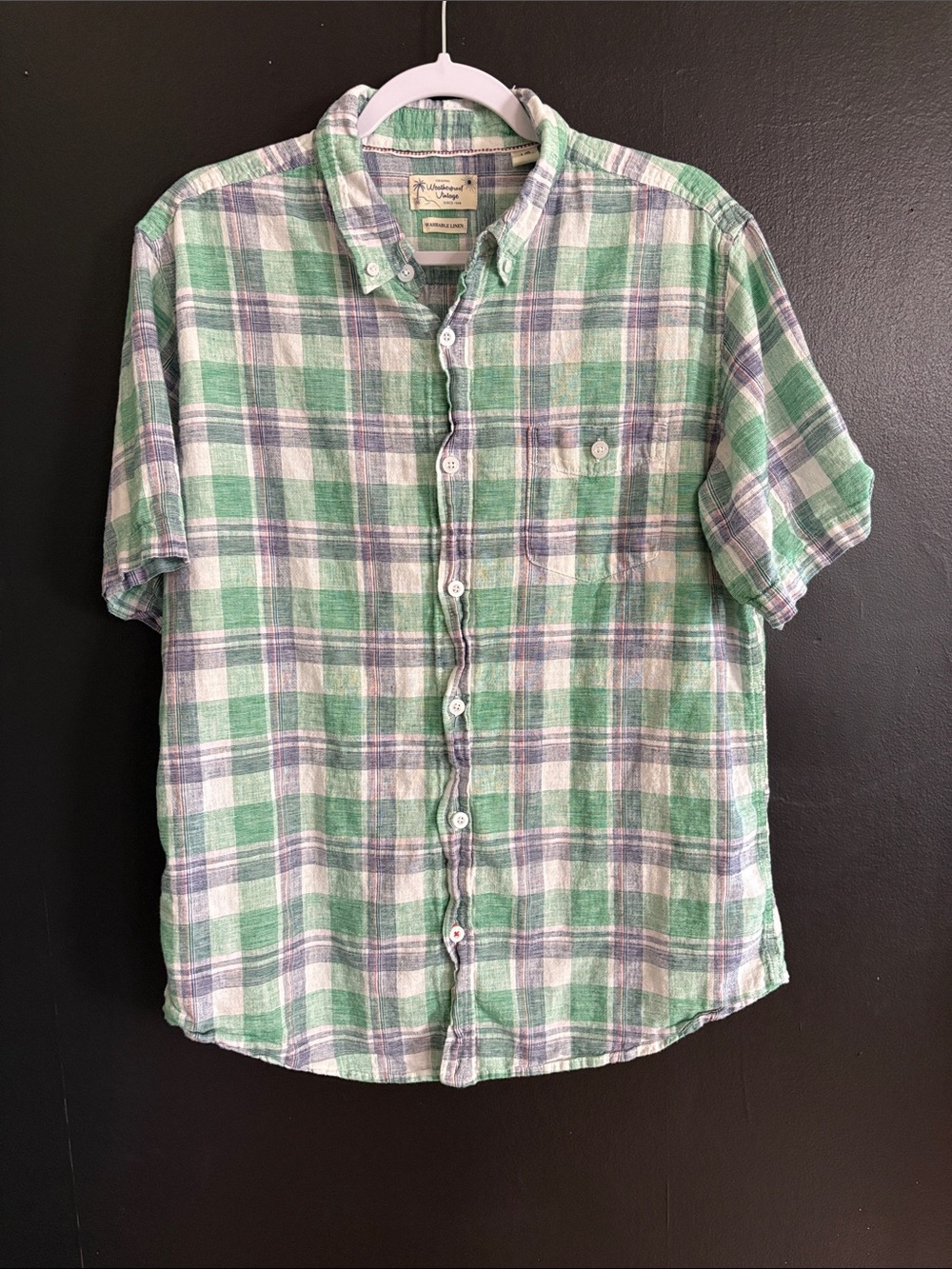 Original Weatherproof Vintage Linen Button Down Shirt - Size L